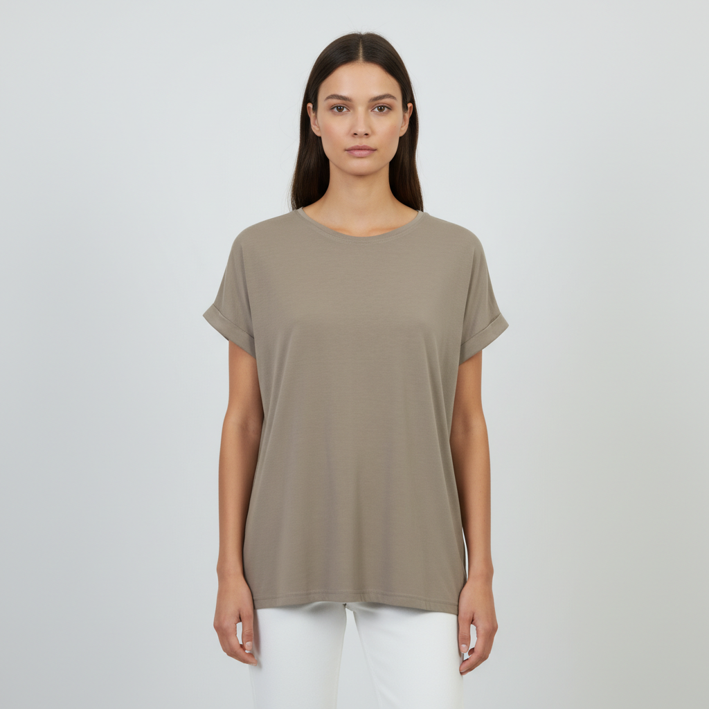 Steenholt Joan Dame T-shirt - Cobblestone