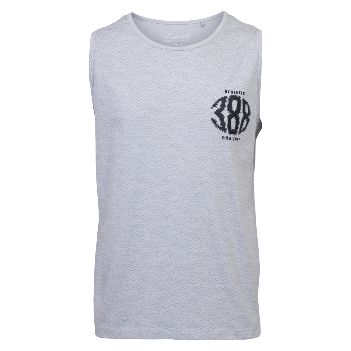 Loaded LMPLUSass Herre Tanktop Plus Size - P8 AOP Wave lt. Blue