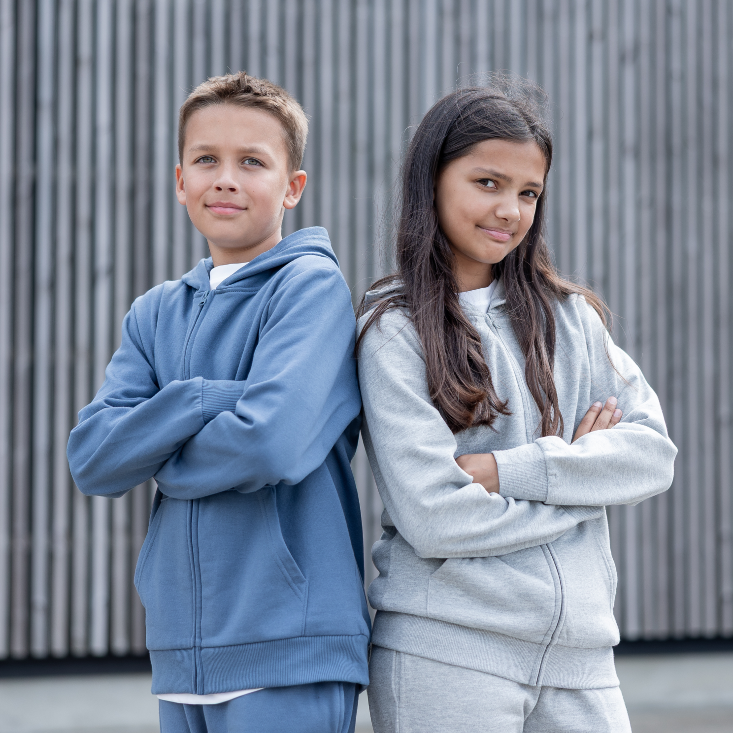 Steenholt Boston Børne Hættetrøje - Light Grey Melange