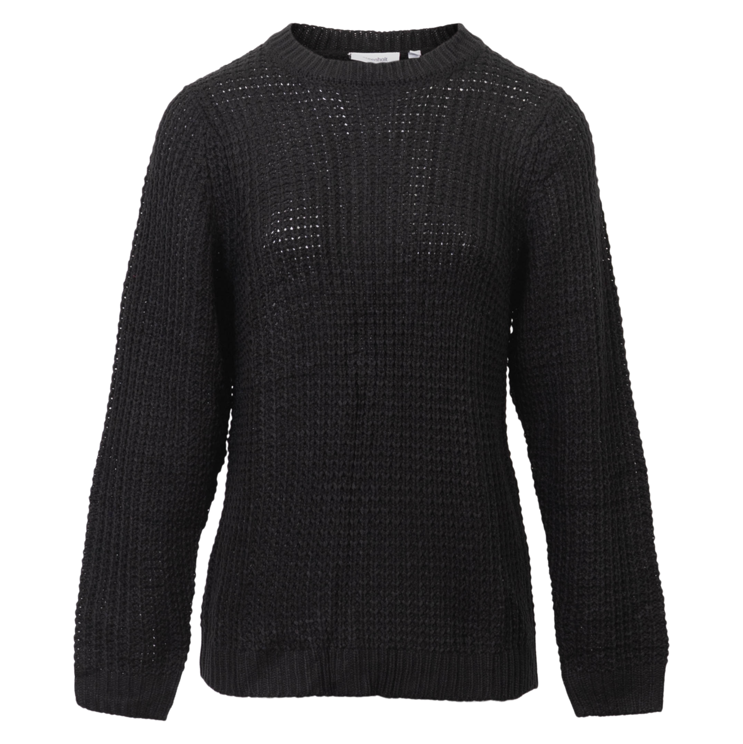 Steenholt Olivia Dame Striktrøje - BLACK