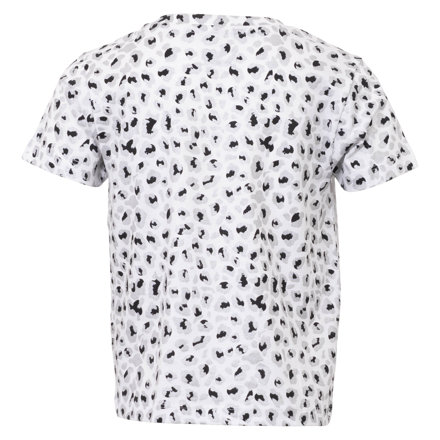 Queenz Doka Pige T-shirt m. glimmer - P2 AOP Leo Grey