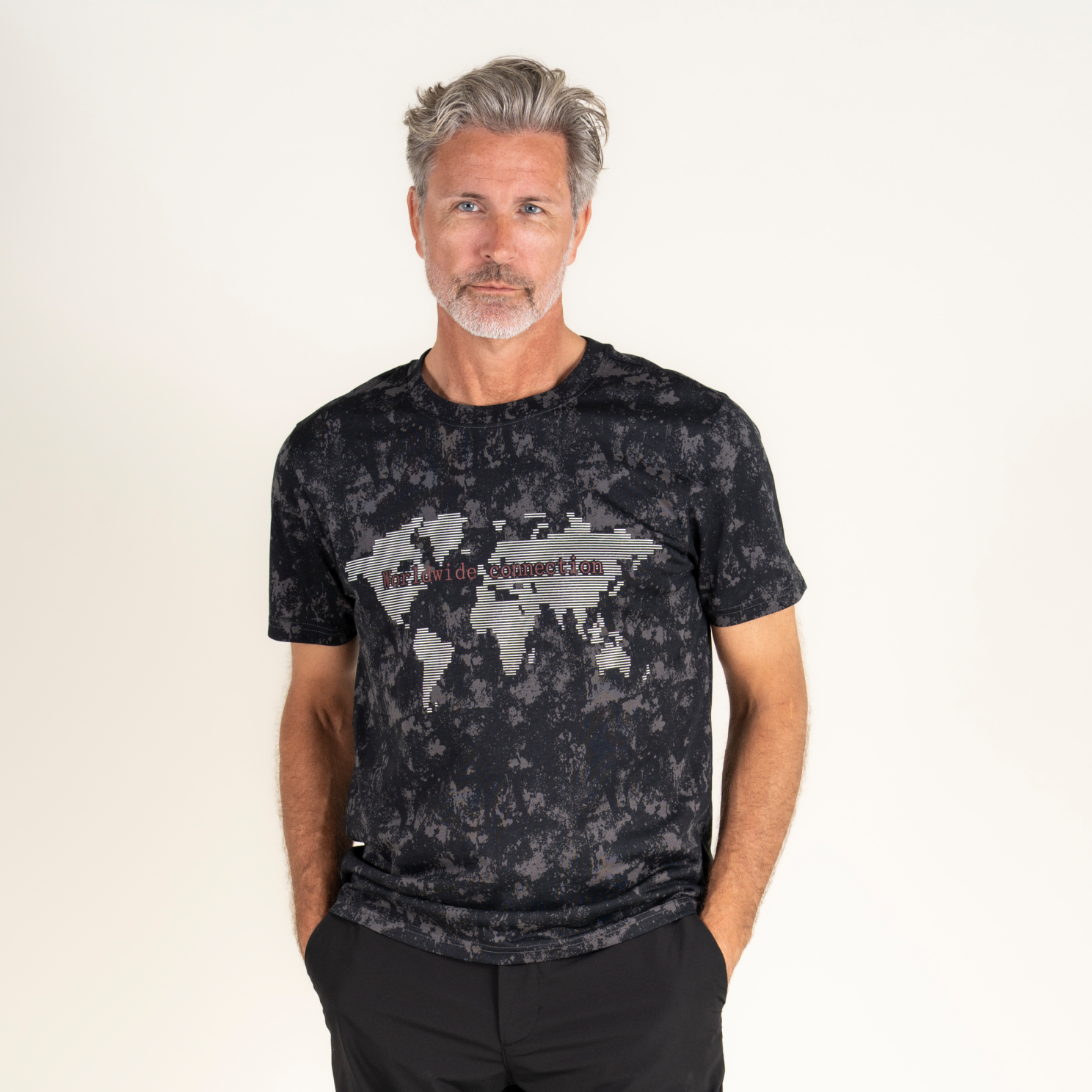 Loaded Herre T-shirt - P1 AOP BLACK