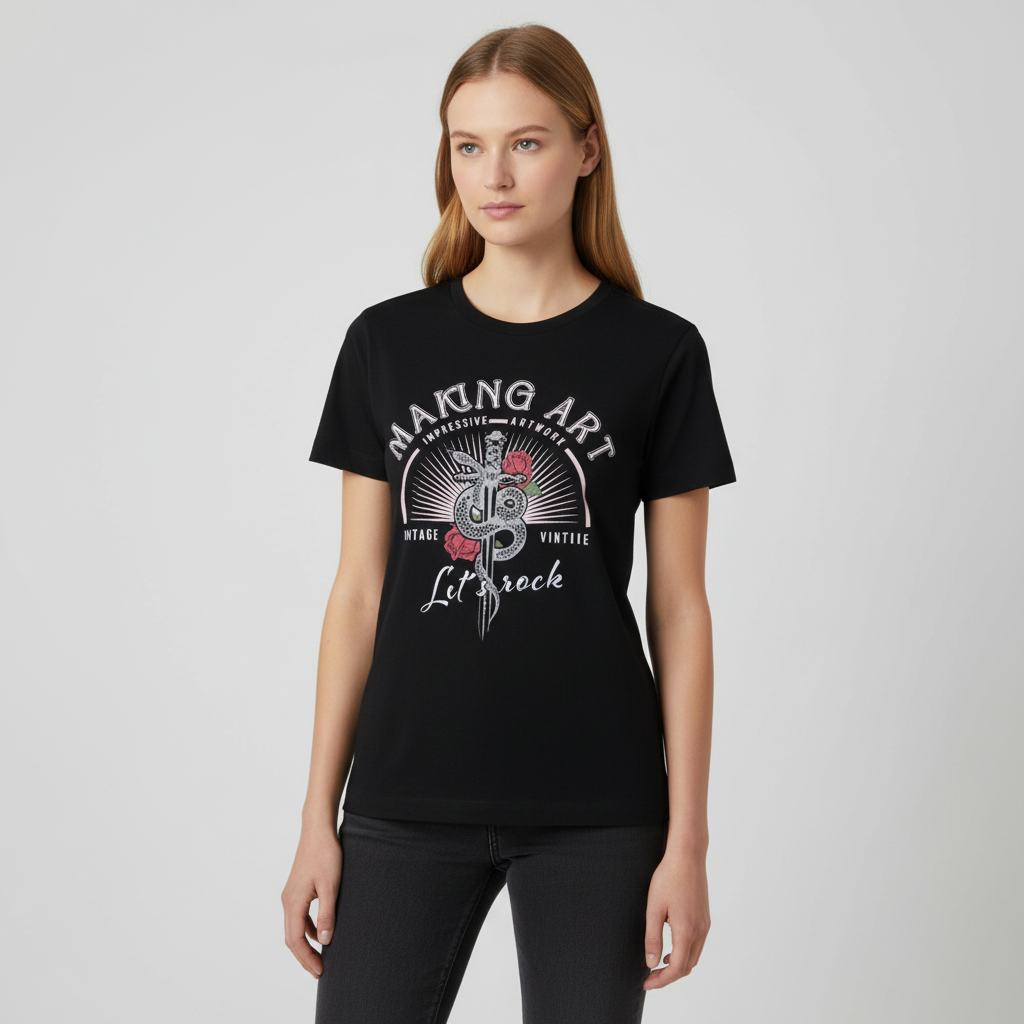 Steenholt Ass Dame T-shirt - P4 Black