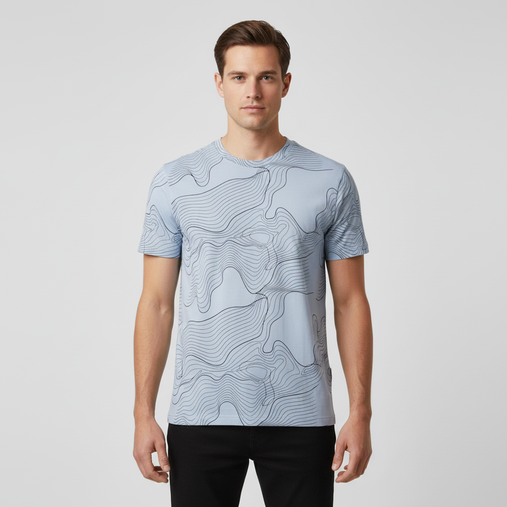 Loaded Ass Herre T-shirt - P3 AOP BLUE