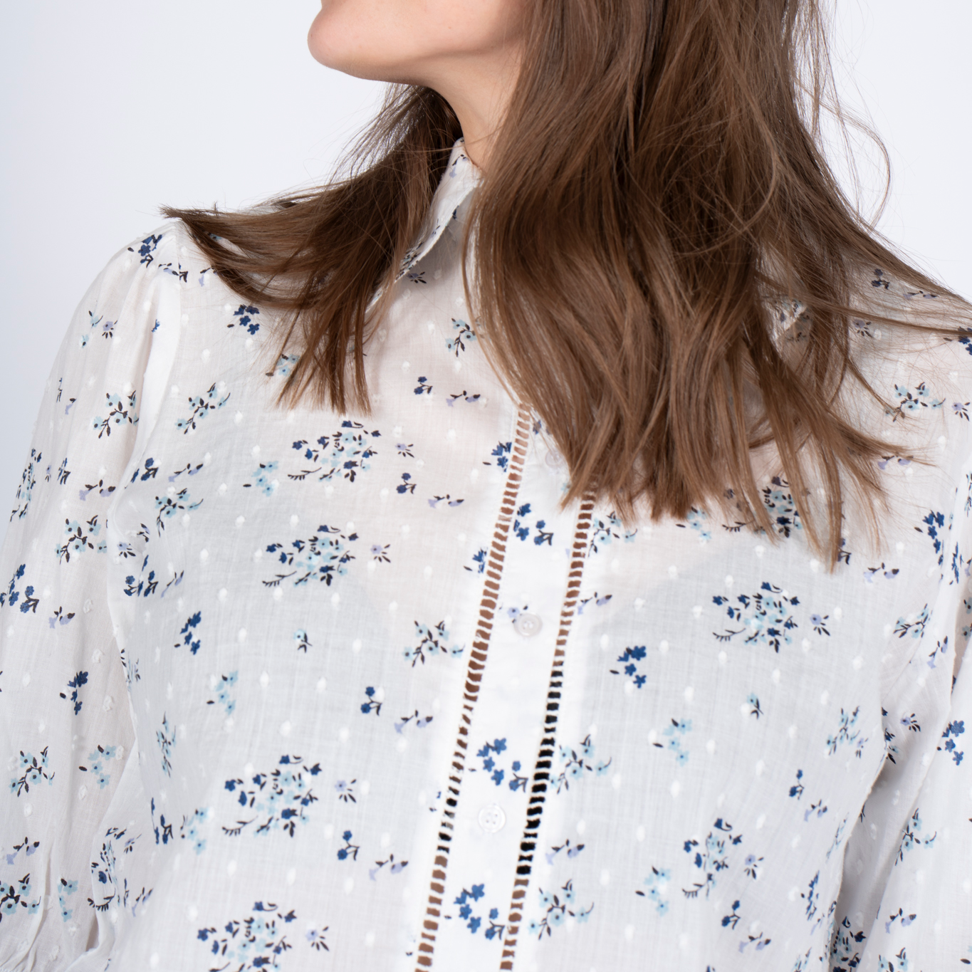 SASIA Celia Dame Bluse - CLOUD DANCER WHITE