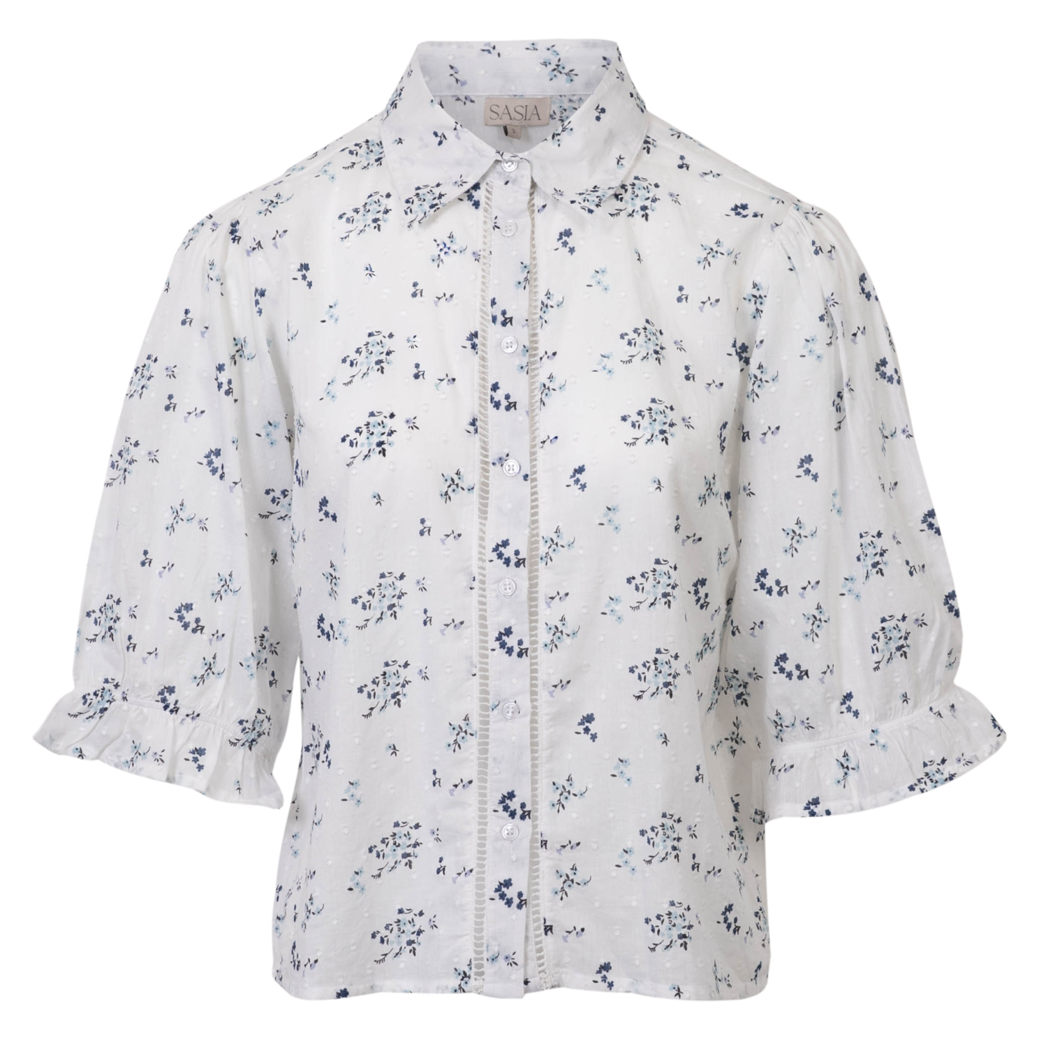 SASIA Celia Dame Bluse - CLOUD DANCER WHITE