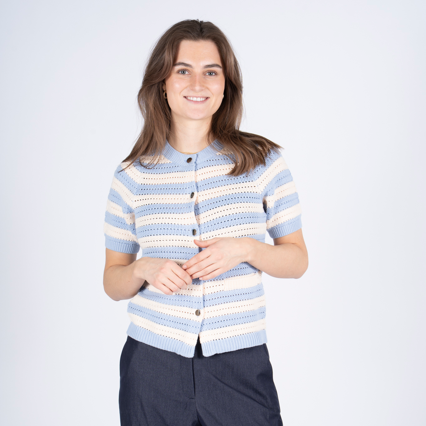 SASIA Mina Dame Cardigan - CASHMERE BLUE