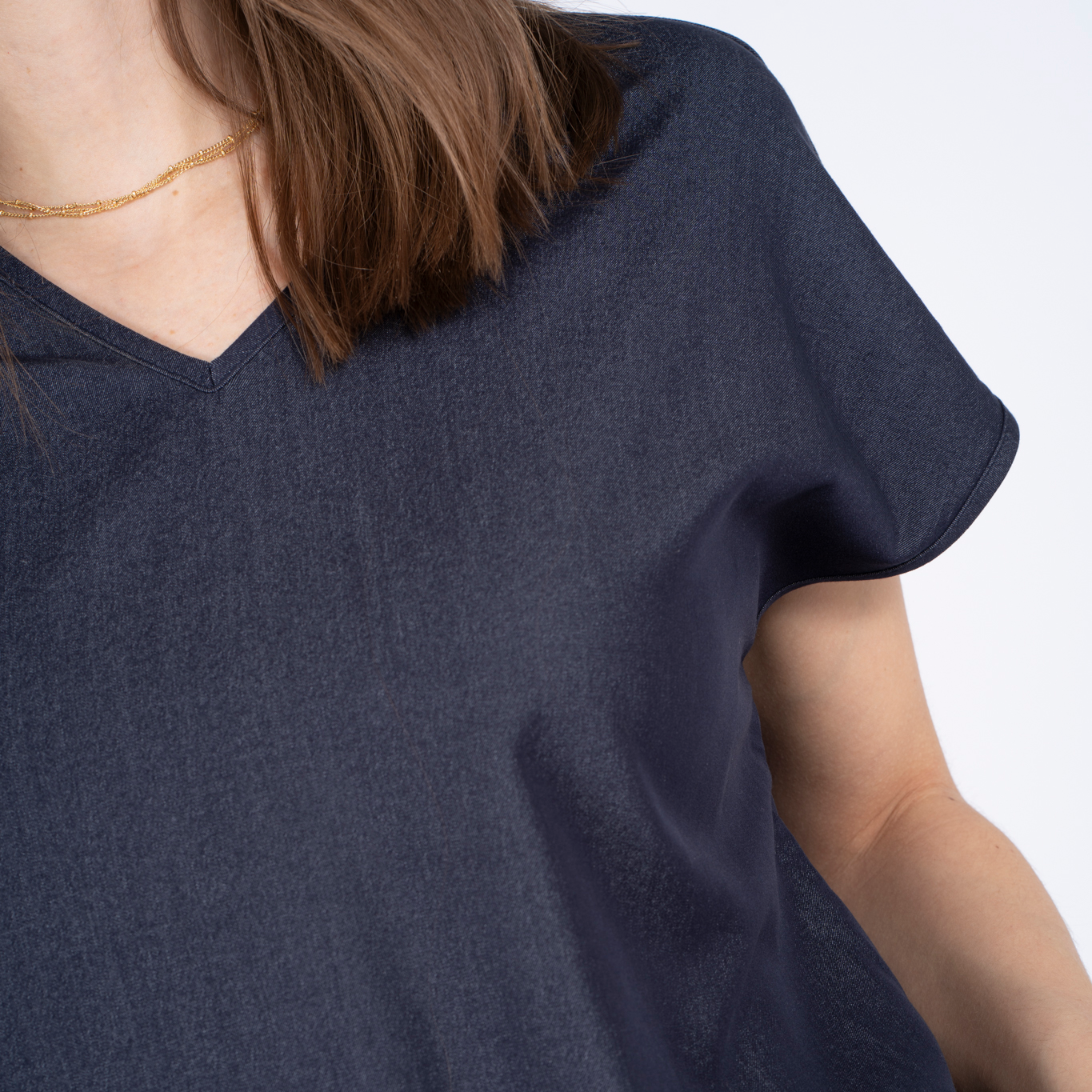 SASIA Charlotte Dame Bluse - NAVY BLAZER BLUE