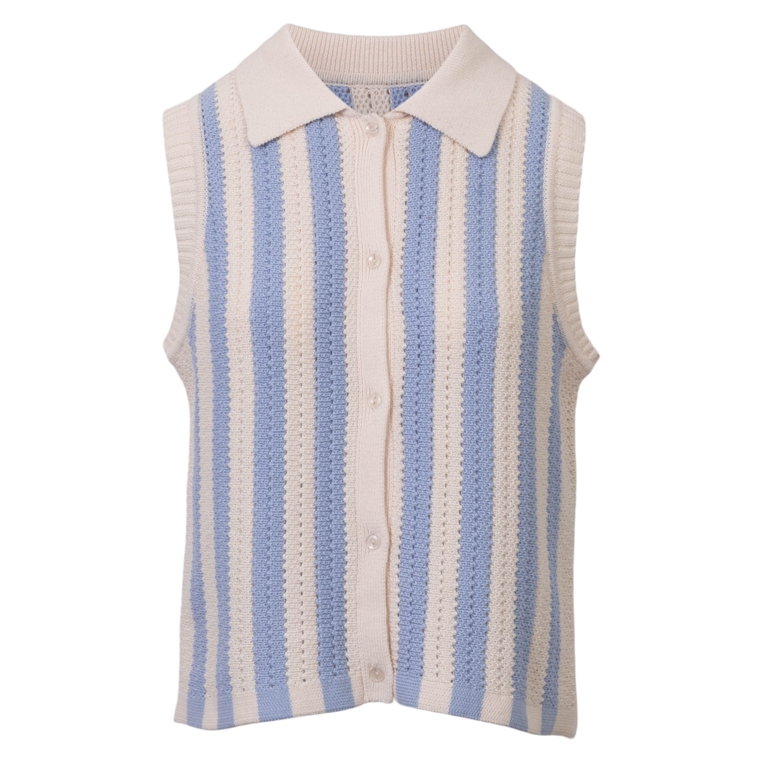 SASIA Mina Dame Strikvest - CASHMERE BLUE