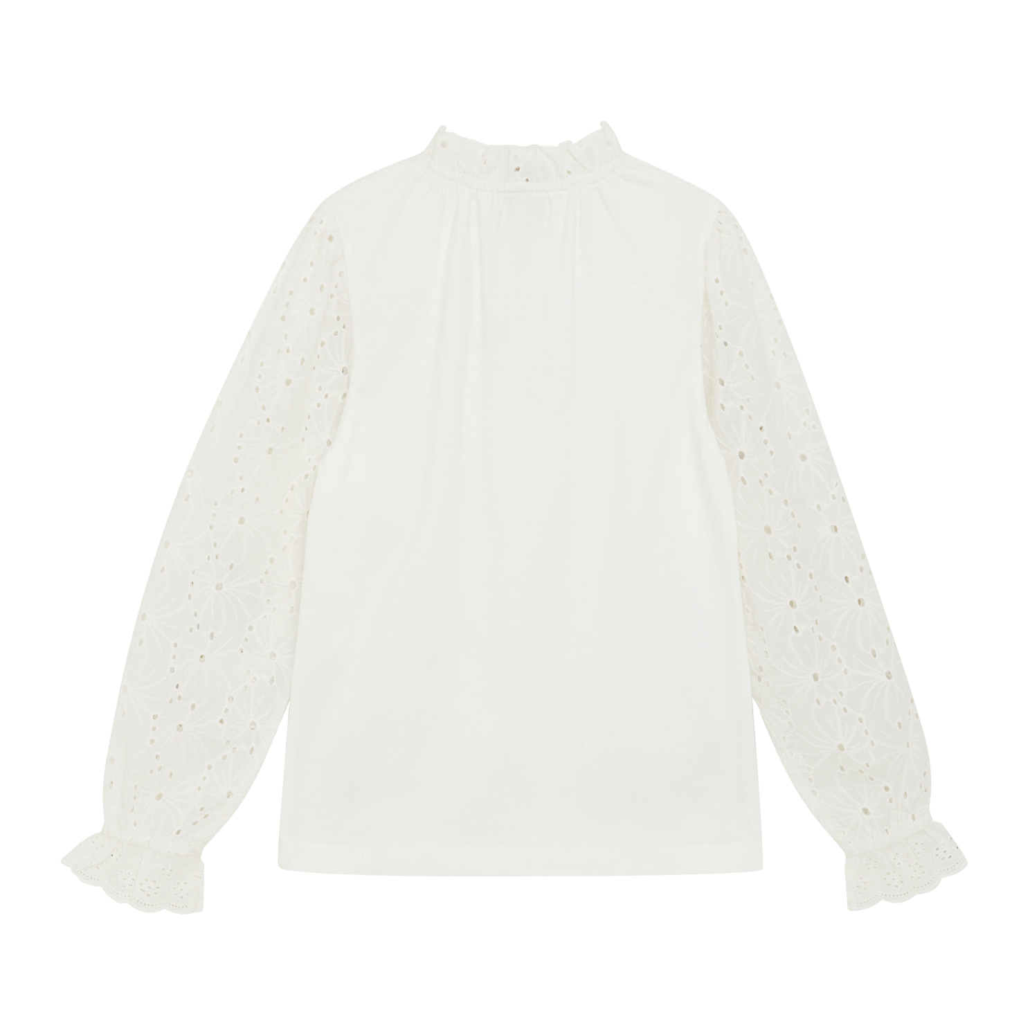 Creamie Pige Bluse i økologisk bomuld - Cloud