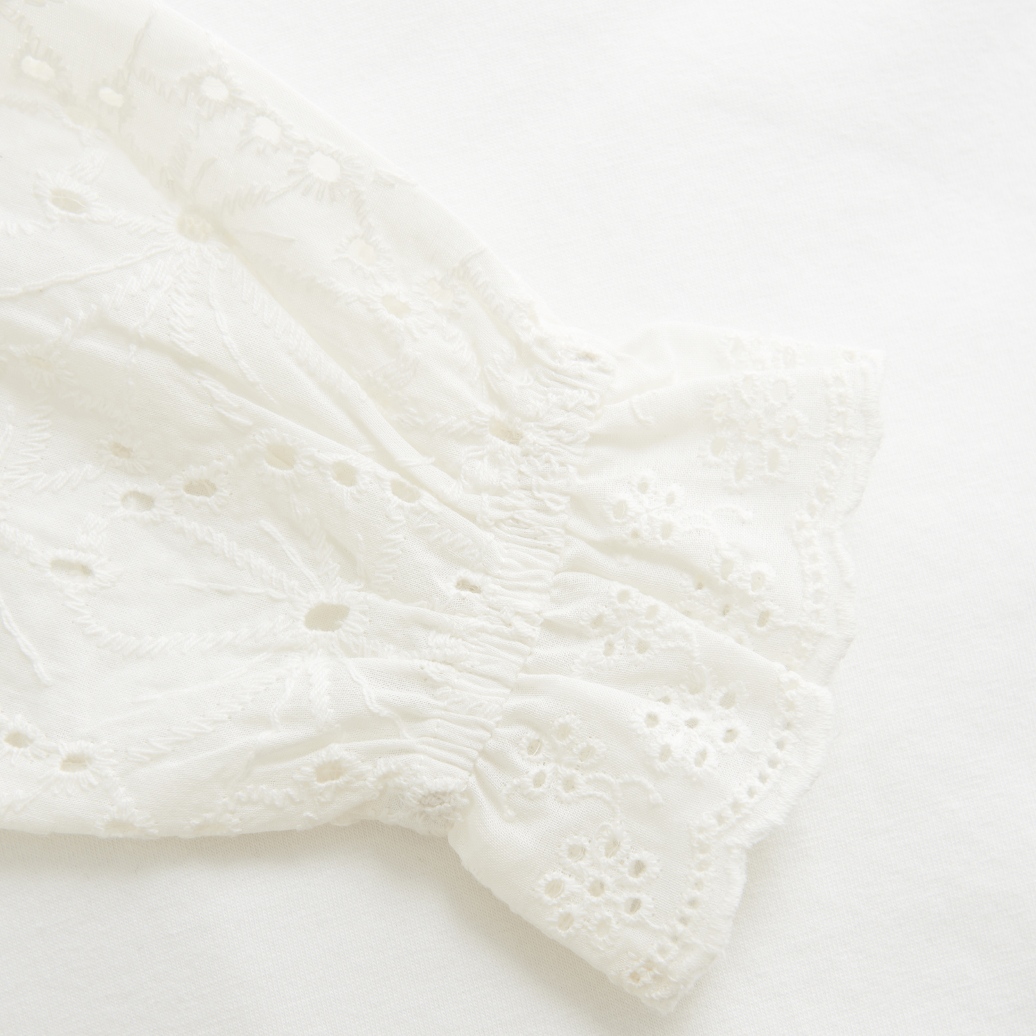 Creamie Pige Bluse i økologisk bomuld - Cloud