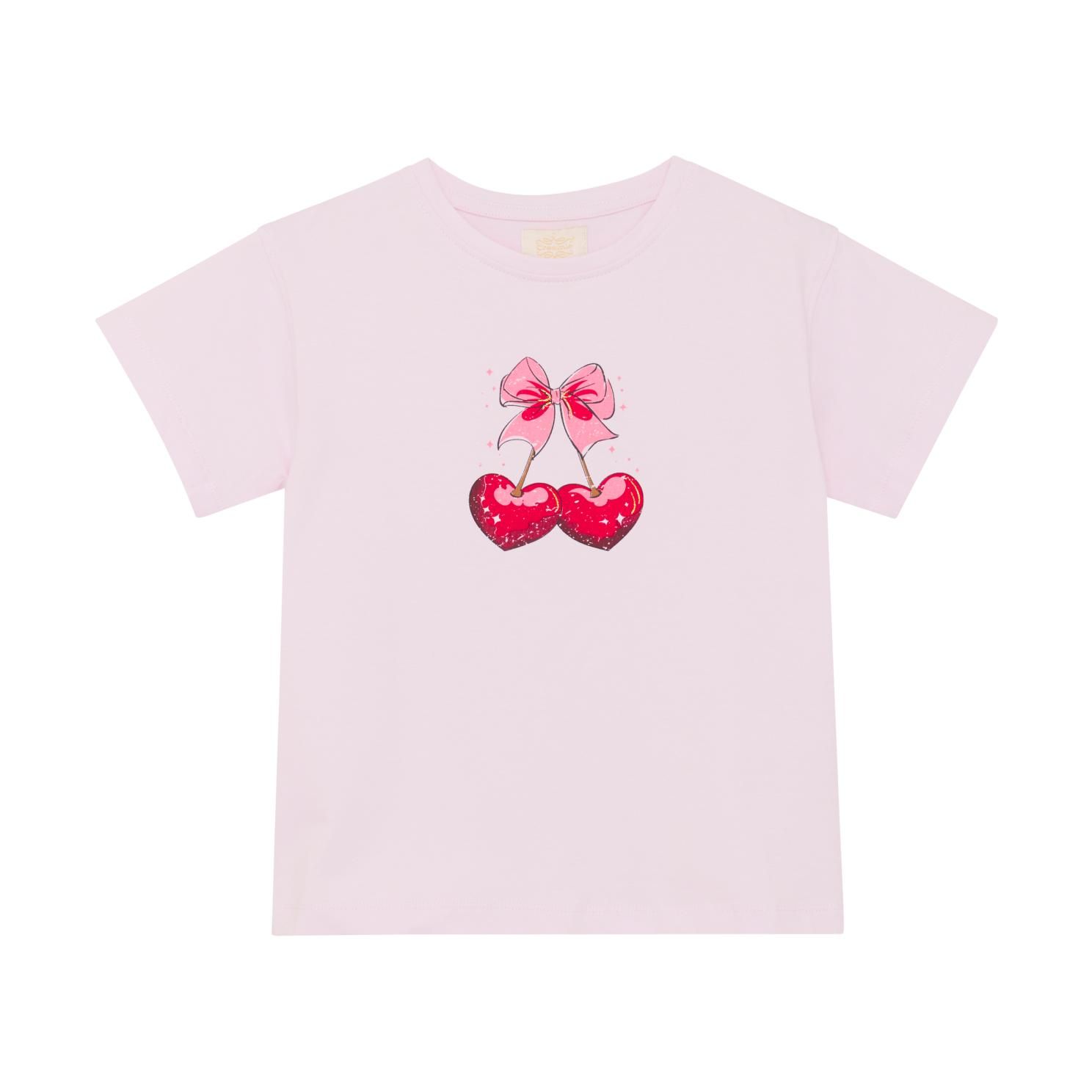 Creamie Pige T-shirt i økologisk bomuld - Rose Pink