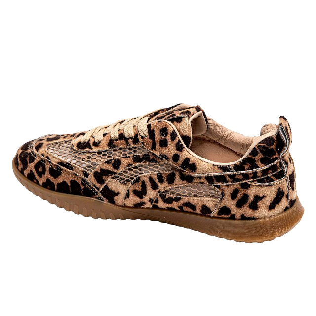 Ideal Shoes Dame Sneakers - Leopard