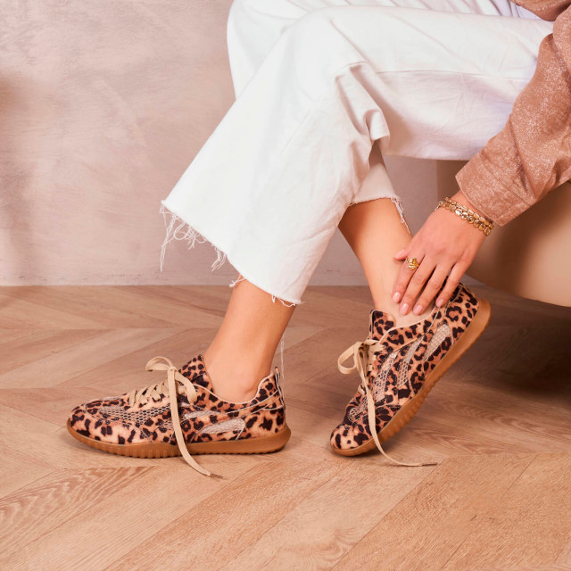 Ideal Shoes Dame Sneakers - Leopard