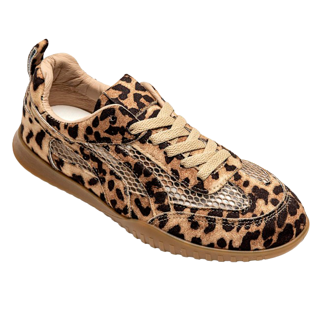 Ideal Shoes Dame Sneakers - Leopard