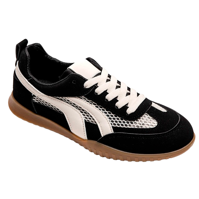 Ideal Shoes Dame Sneakers - Black