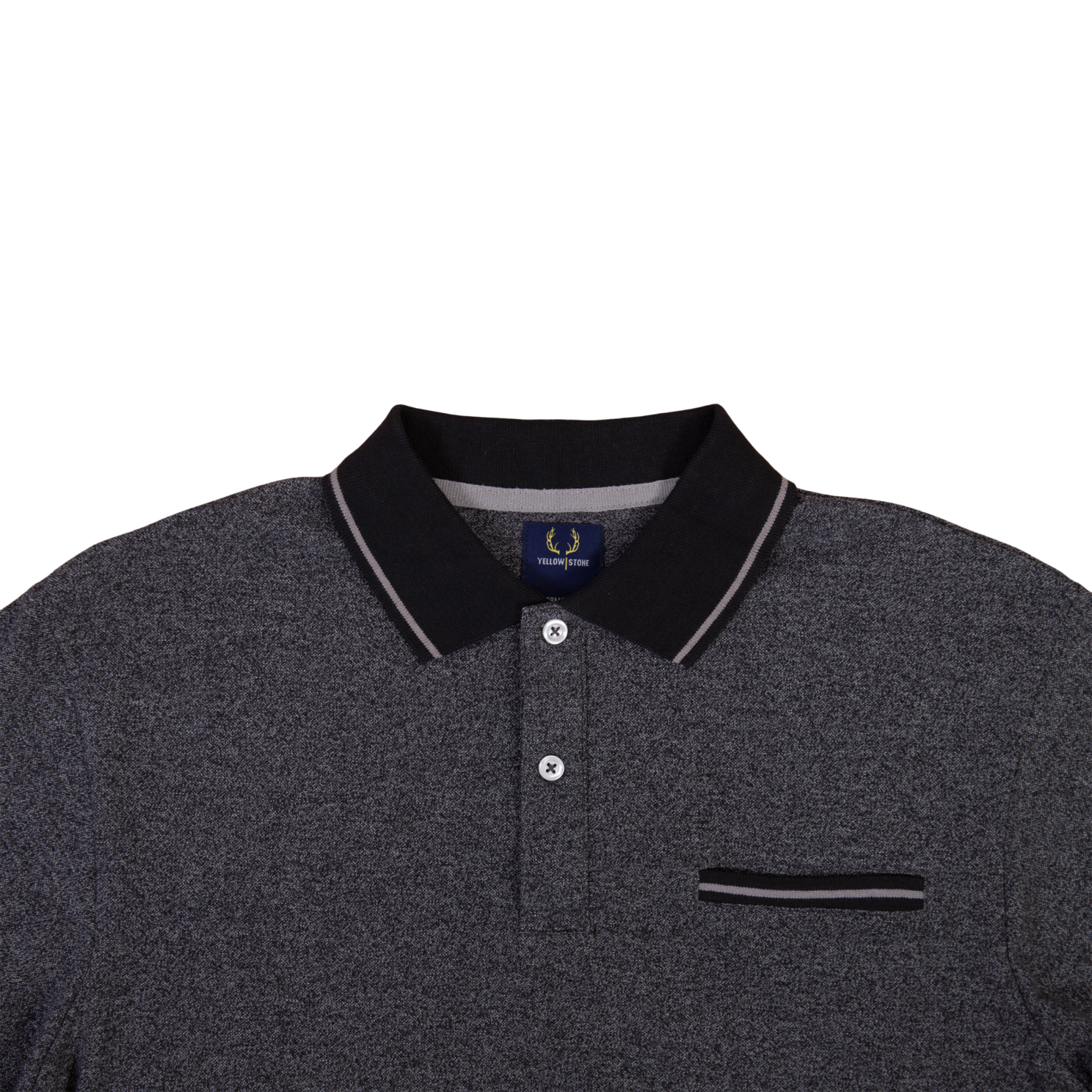 Yellowstone Eagle Herre Polo - Black Melange