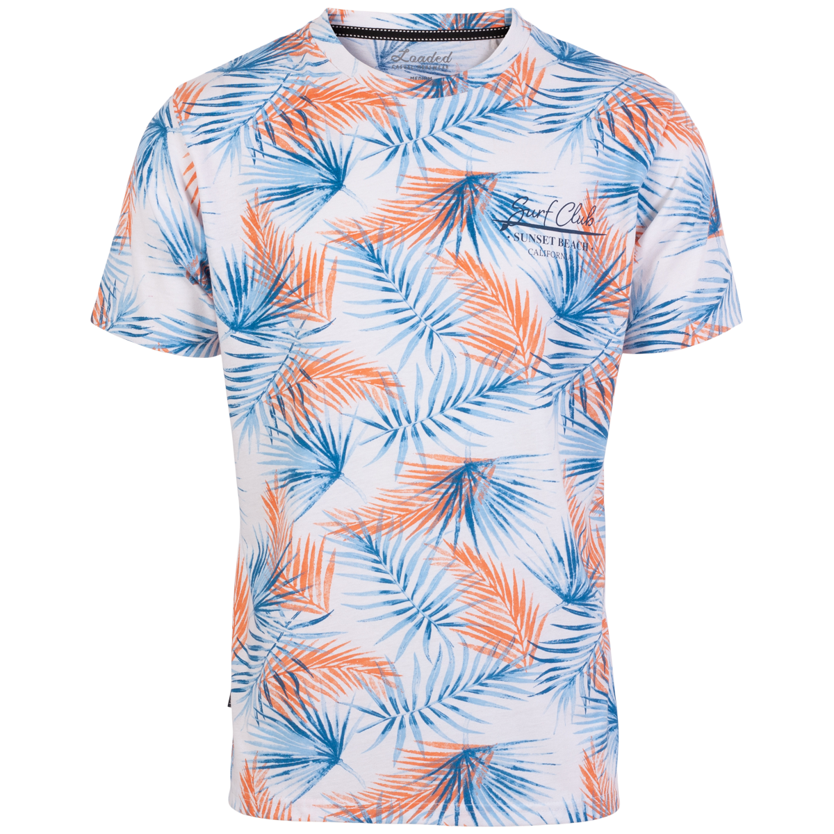 Loaded Herre T-shirt - White Palmes AOP
