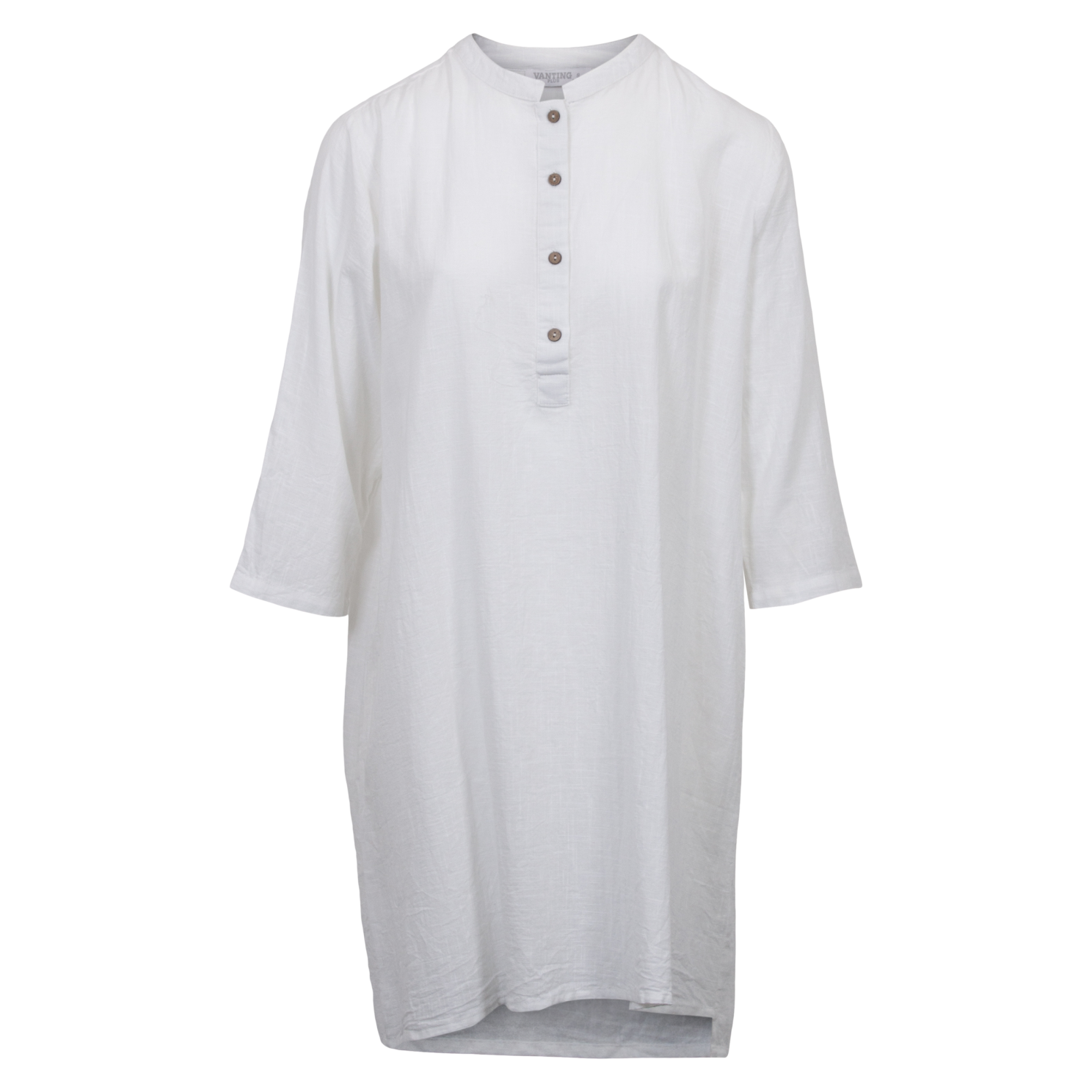 Vanting Dame Tunika i hørmix - White