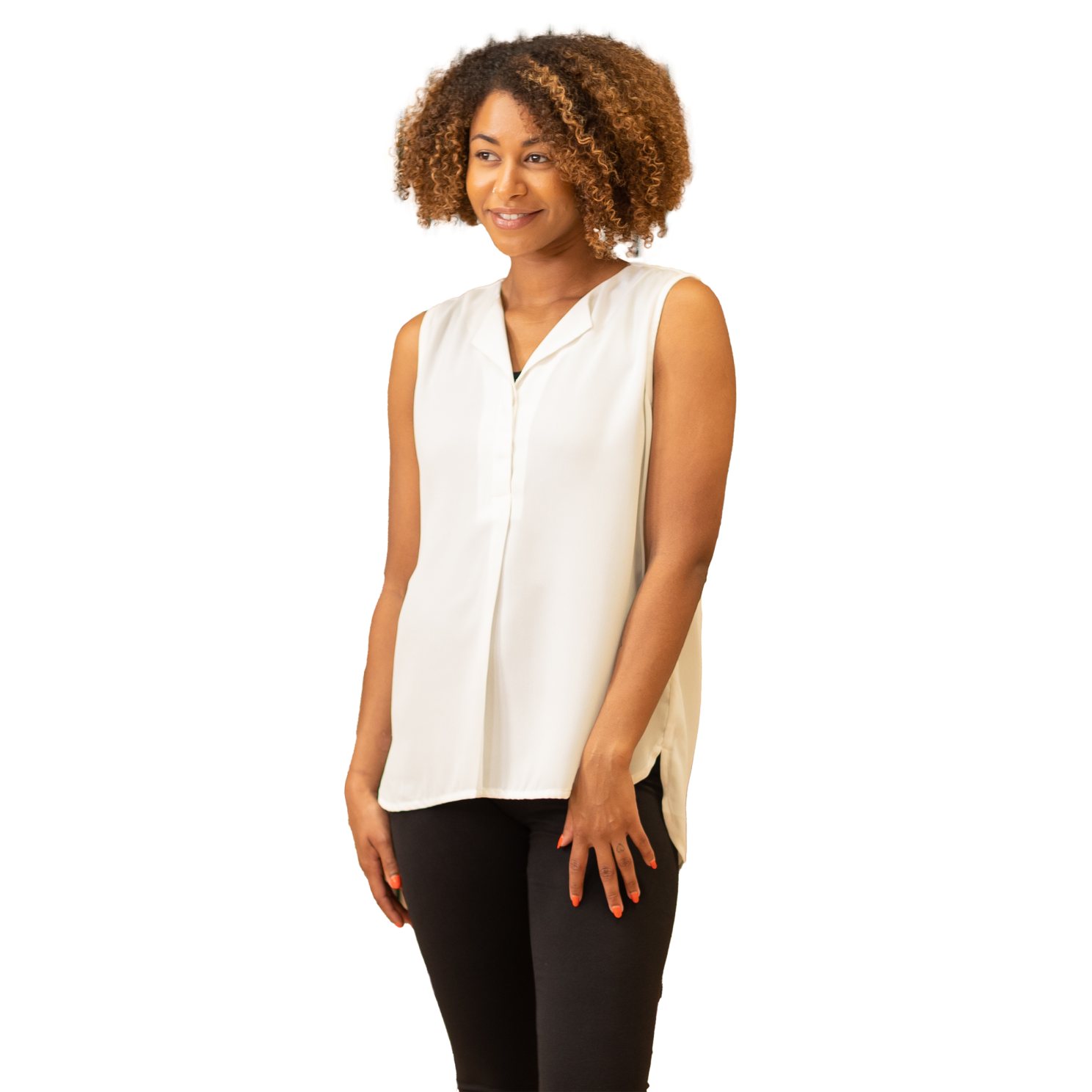 Steenholt Clara Dame Top - Bright White