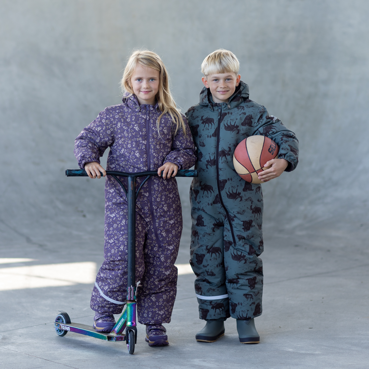 Soft Gallery Pige Flyverdragt m. fleece - Vintage Violet Aop