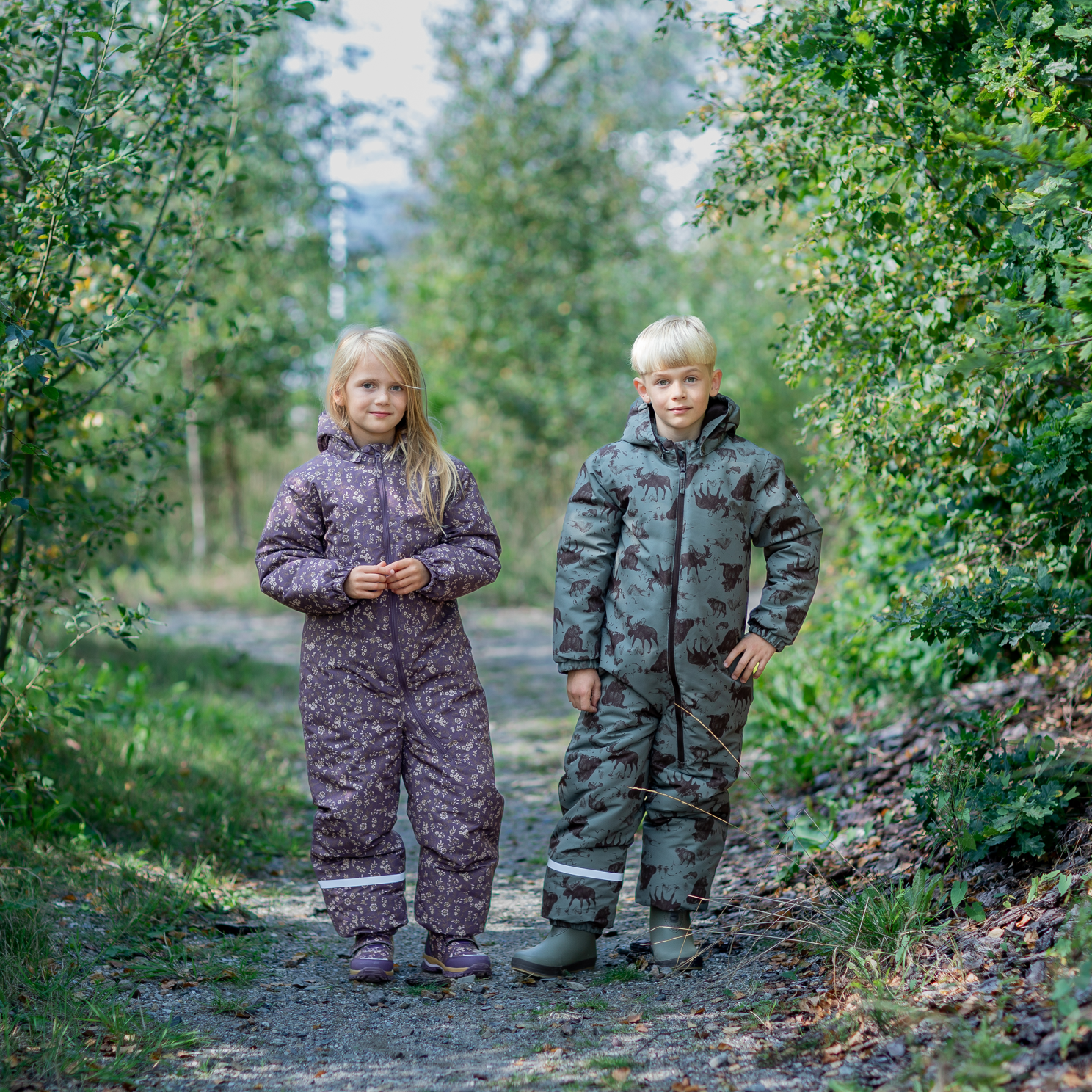 Soft Gallery Børne Flyverdragt m. fleece - Castor Gray Aop