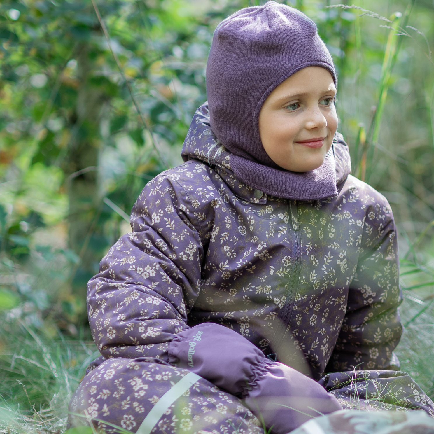 Soft Gallery Pige Flyverdragt m. fleece - Vintage Violet Aop