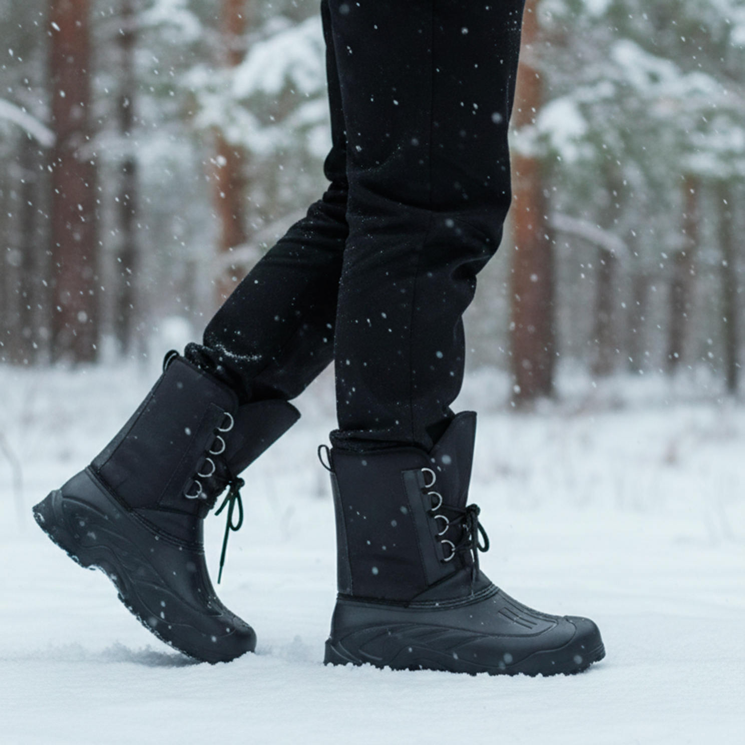 Anyway Herre Vinterstøvler m. for - Black