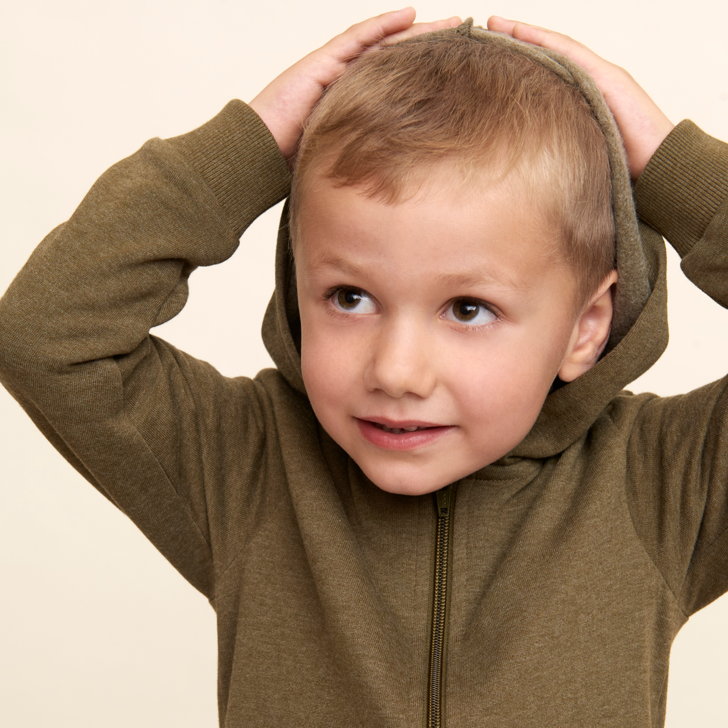 Minymo Børne Hættetrøje - Dark Olive