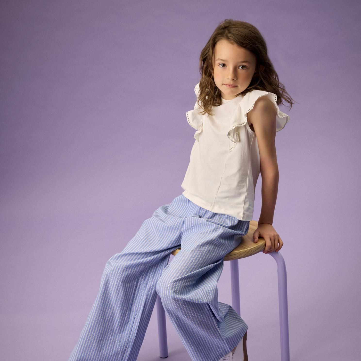 Creamie Pige Bluse - Cloud