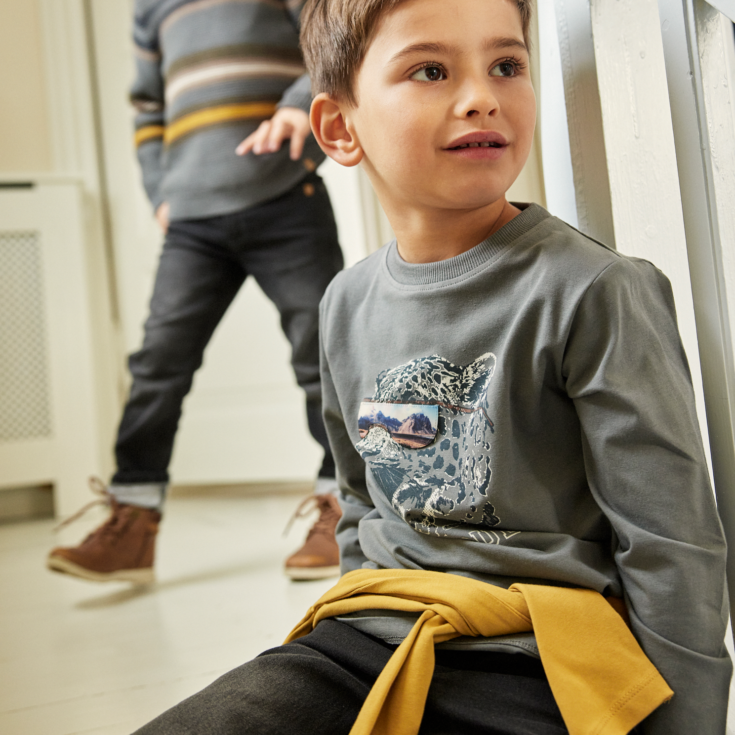 Minymo Drenge Jeans i økologisk bomuld - Grey Black