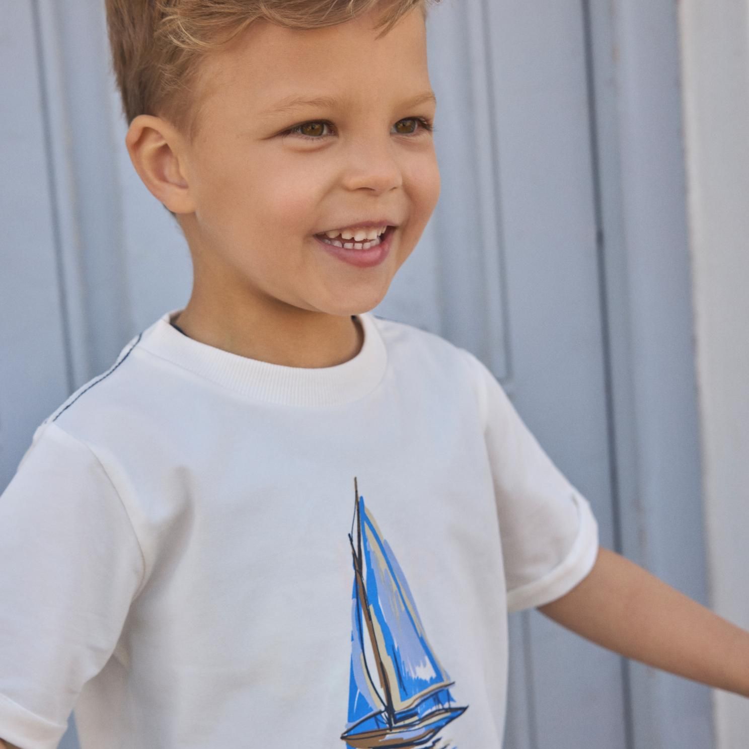 En Fant Drenge T-shirt i økologisk bomuld - Egret