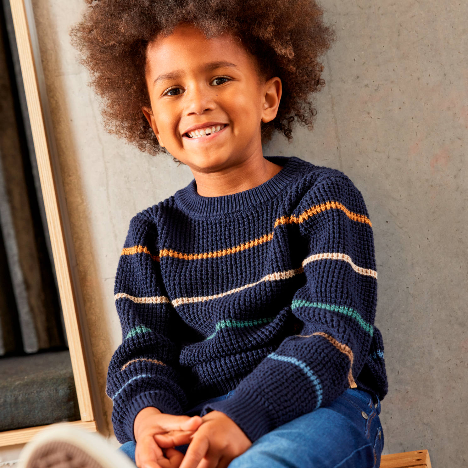 Minymo Drenge Striktrøje - Parisian Night