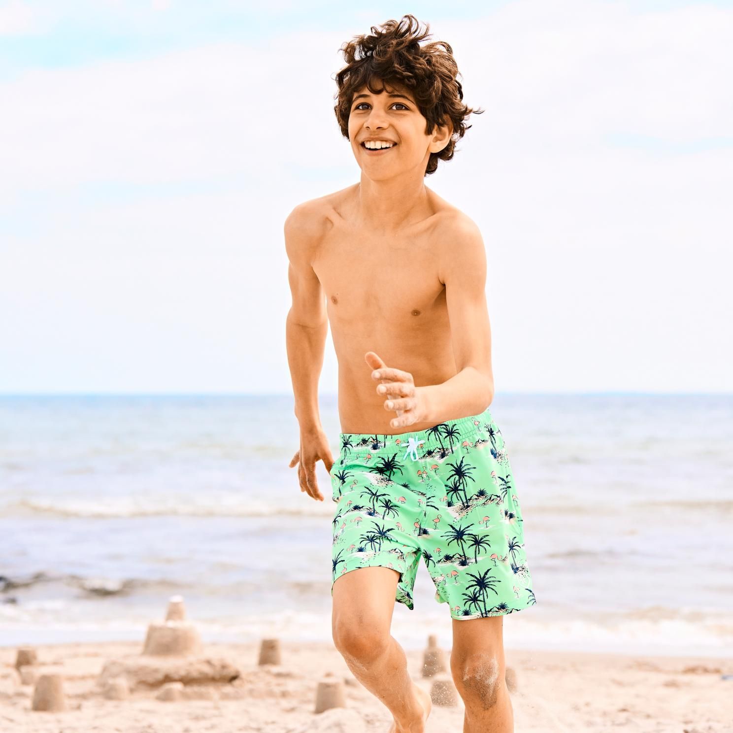 Color Kids Drenge Badebukser - Green Ash