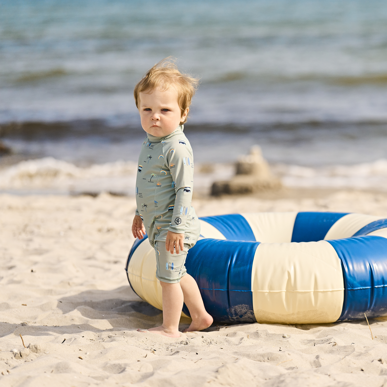 Color Kids Børne Badeheldragt UV 50+ - Iceberg Green