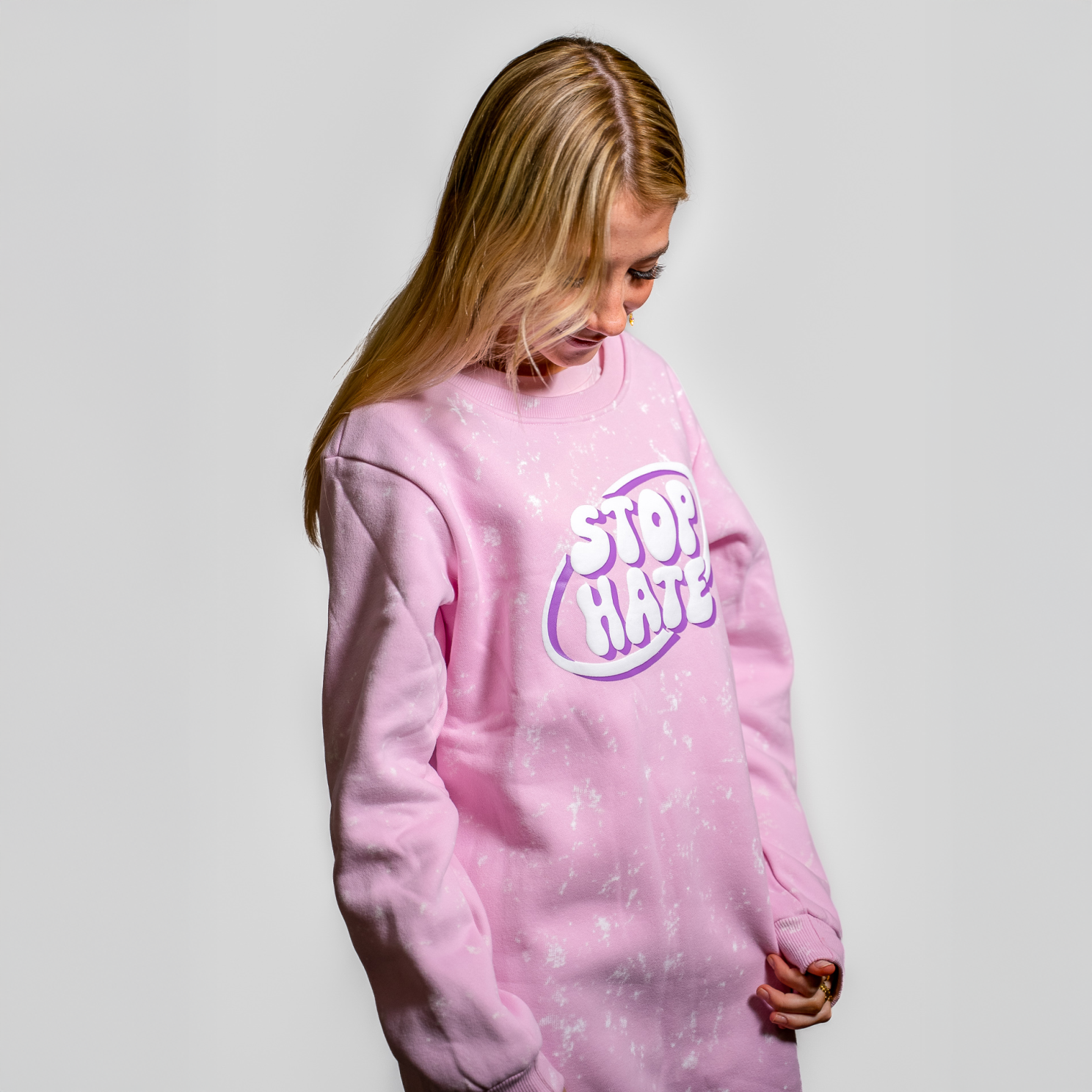 FirstGrade Naja Münster - Stop Hate Pige Sweatkjole - Lyserød