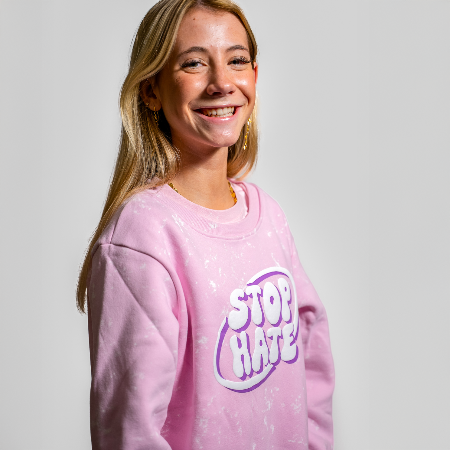 FirstGrade Naja Münster - Stop Hate Pige Sweatkjole - Lyserød