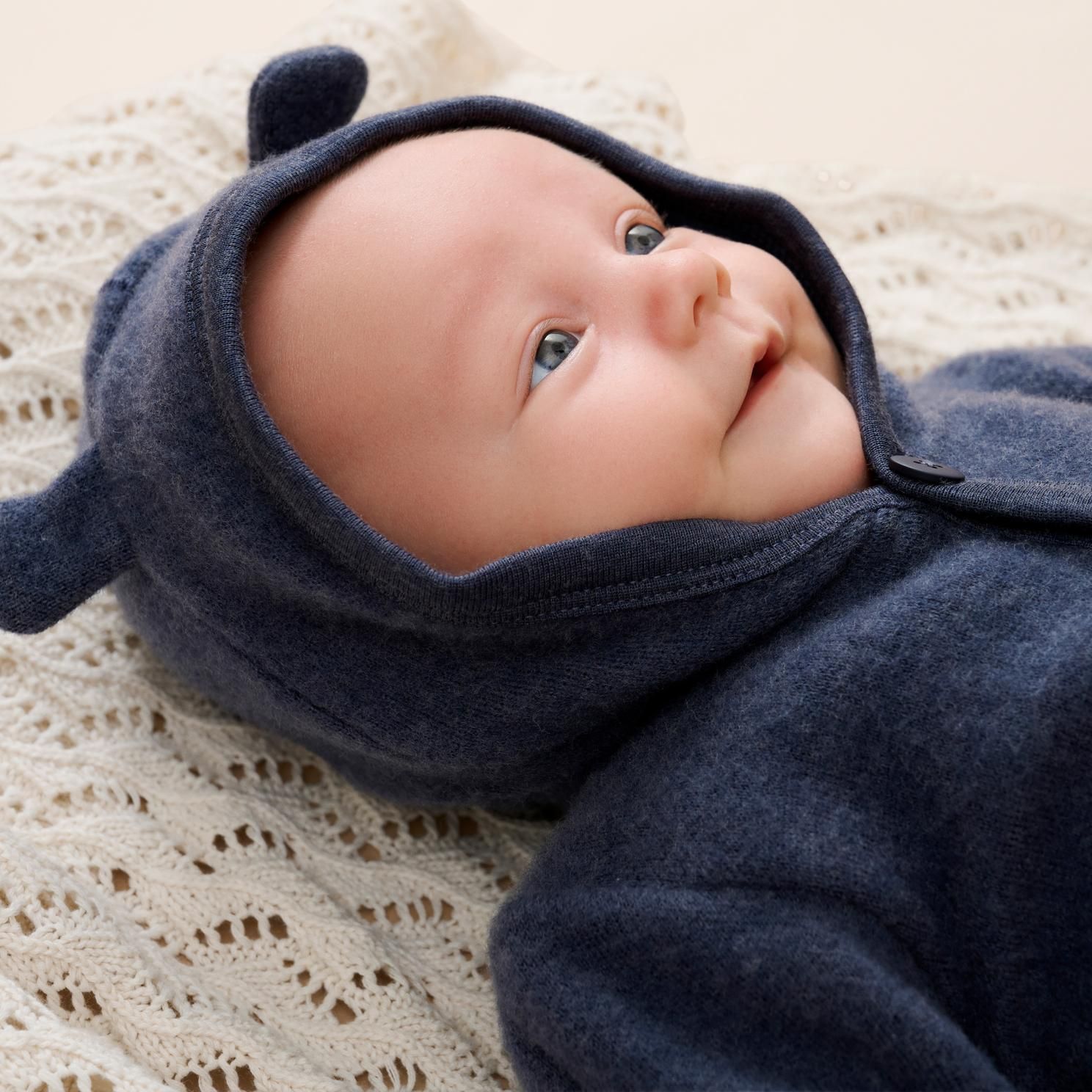 Fixoni Baby Heldragt i merinould - Odyssey Gray Melange