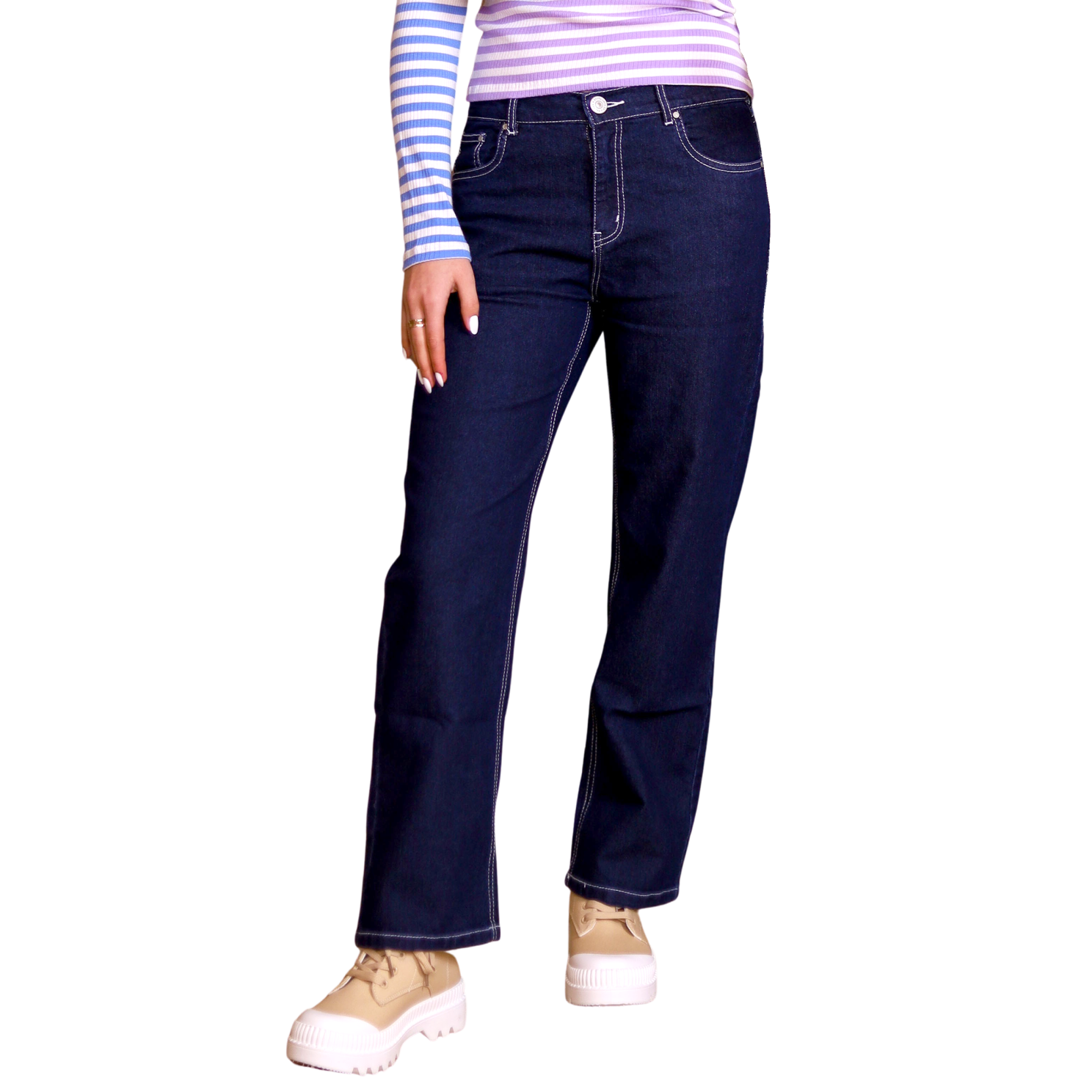 LMTD Pige Jeans - Dark Blue Denim