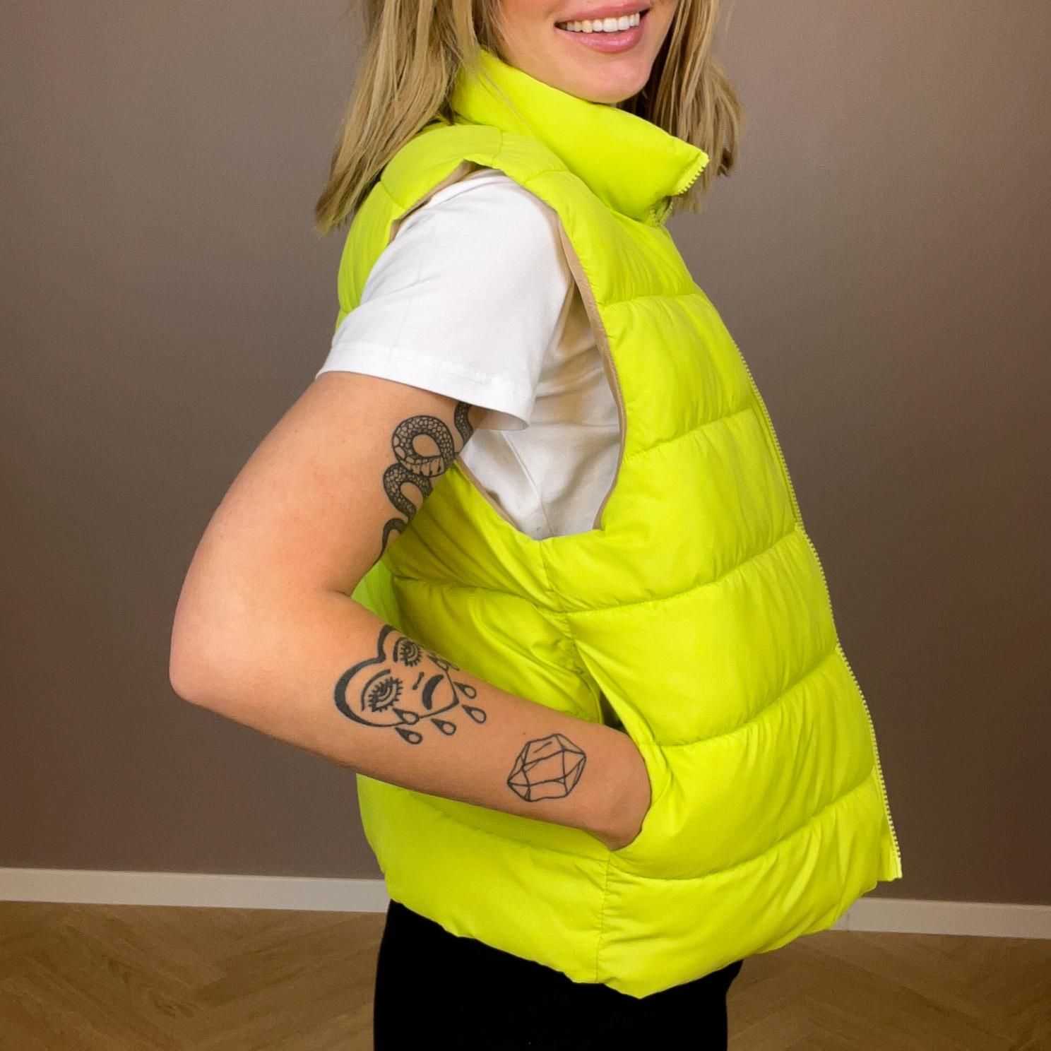 Noisy May Dame Vest - Wild Lime
