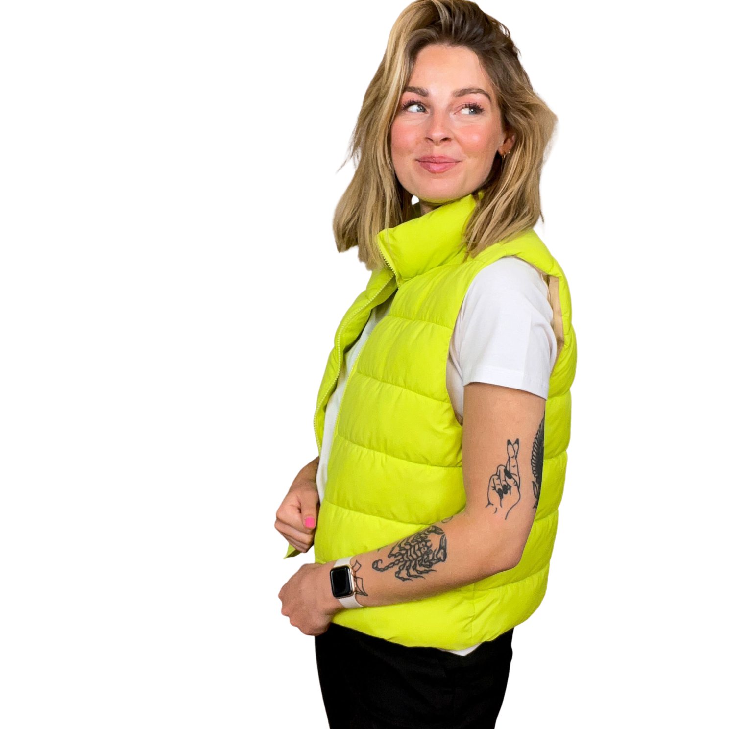 Noisy May Dame Vest - Wild Lime