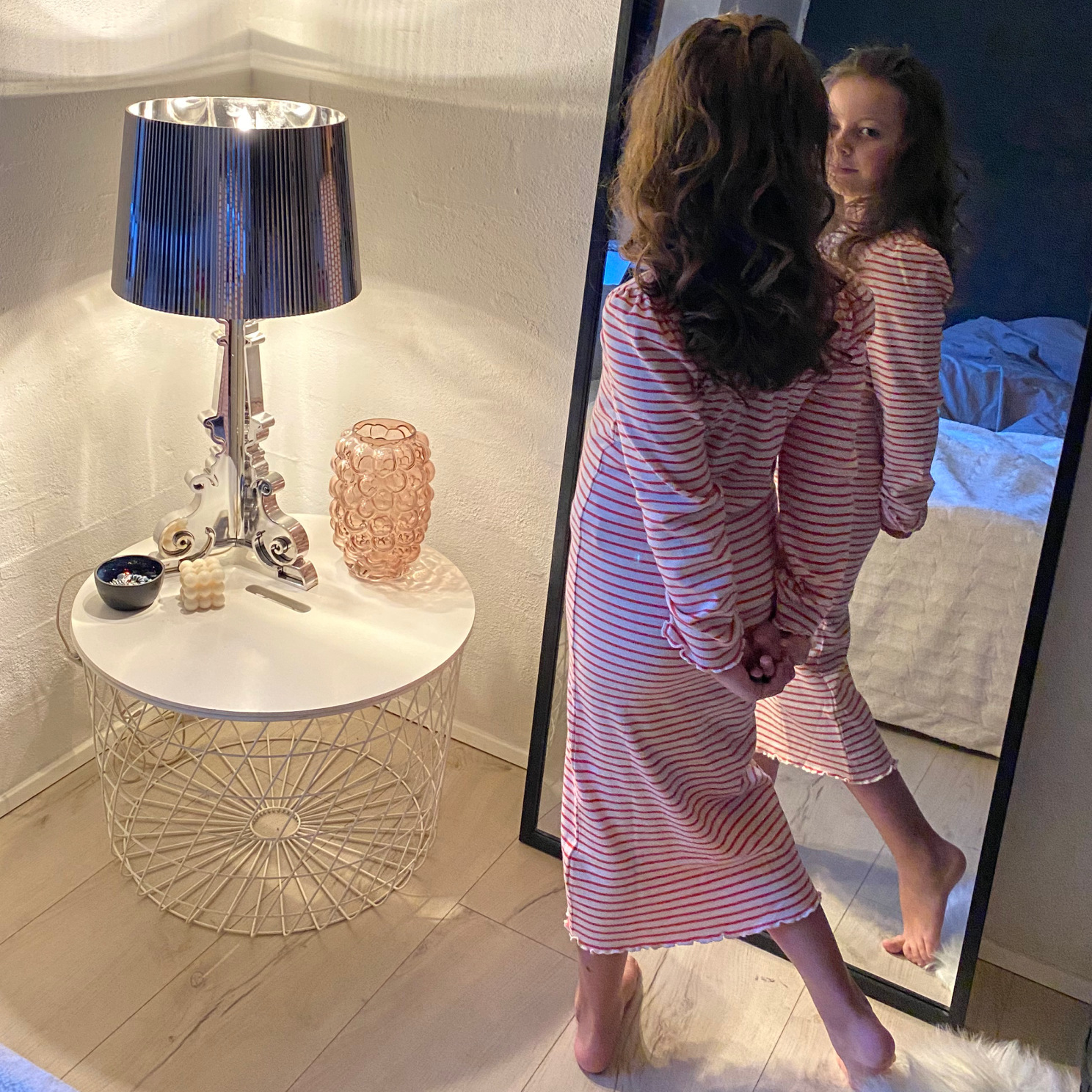 Minymo Pige Kjole i økologisk bomuld - Spiced Coral