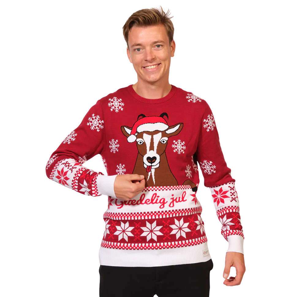 Jule Unisex Striktrøje i økologisk bomuld - Red