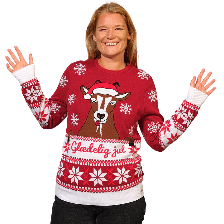 Jule Unisex Striktrøje i økologisk bomuld - Red