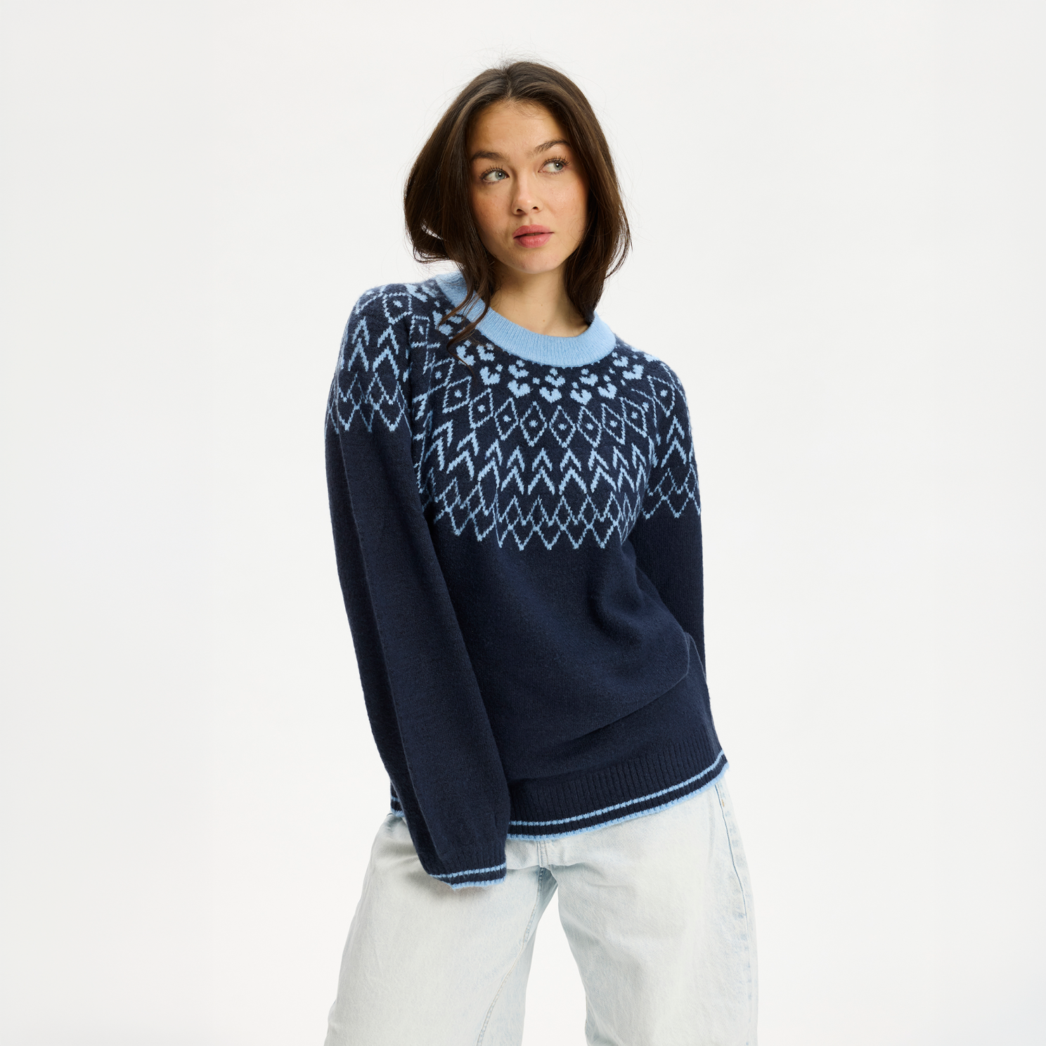 Nordic Project 18 Jasmin Dame Striktrøje - TOTAL ECLIPSE