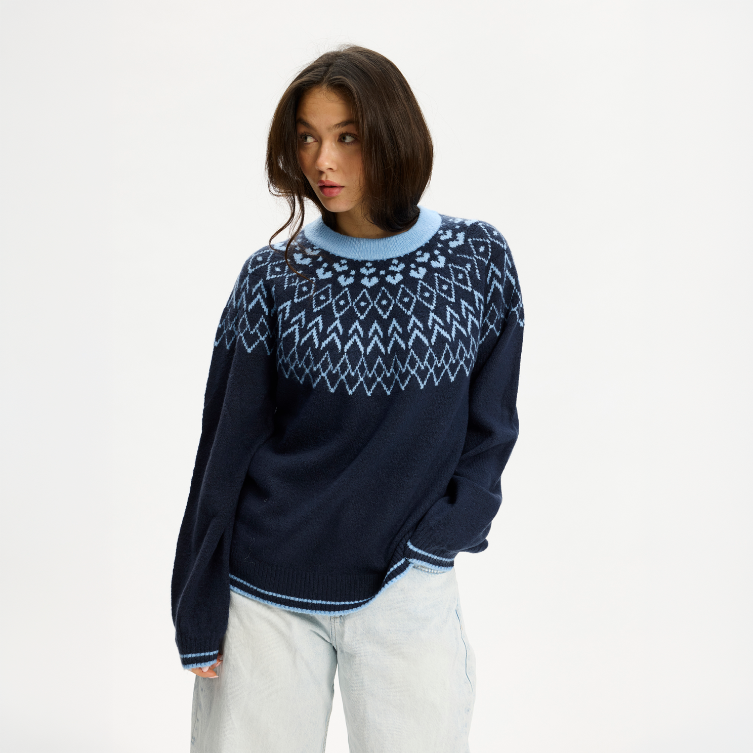 Nordic Project 18 Jasmin Dame Striktrøje - TOTAL ECLIPSE