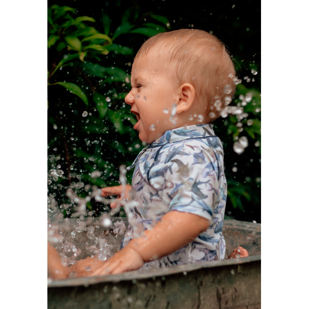 Mikk-line Børne Badeheldragt UV 50+ - Metal