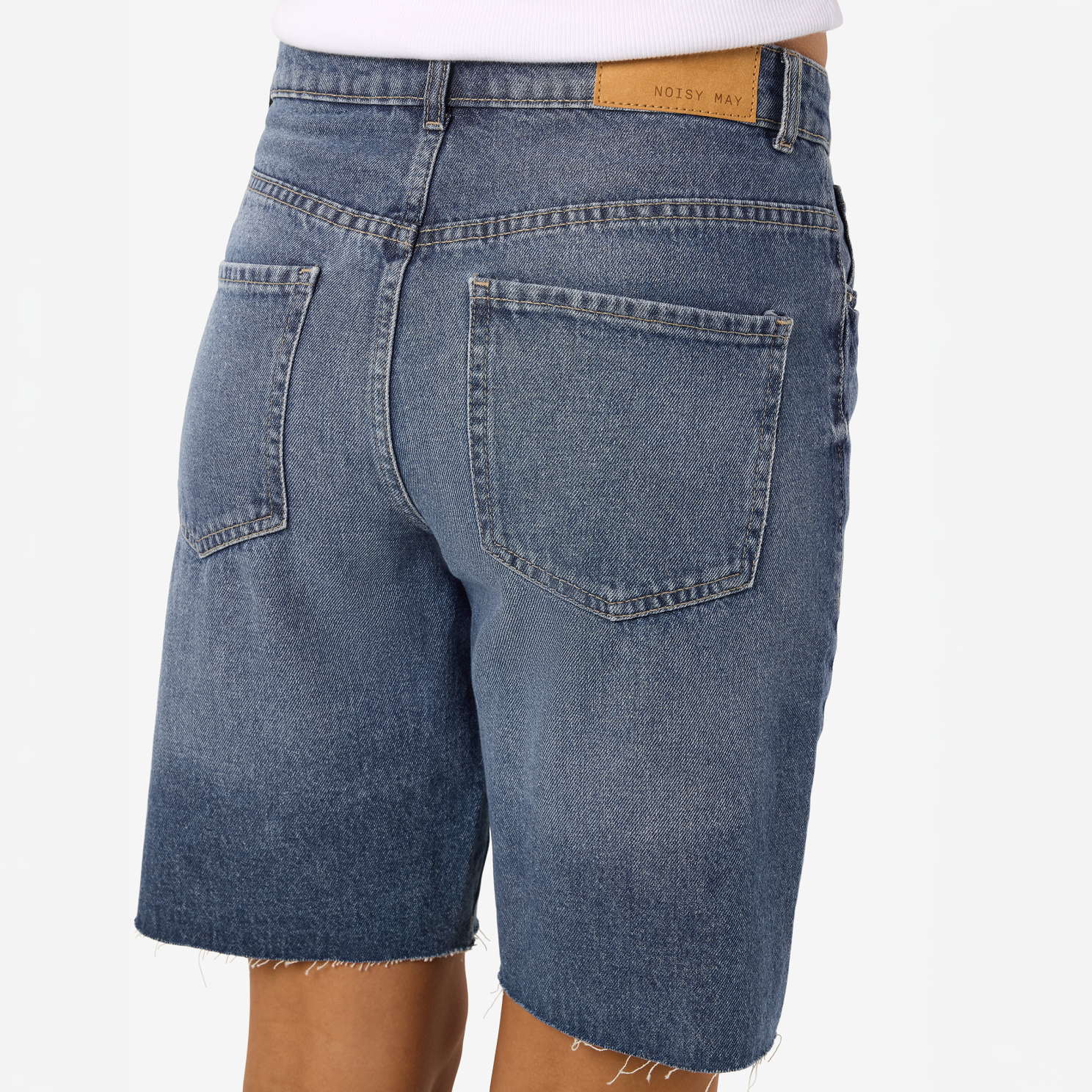 Noisy May Holla Dame Shorts - Medium Blue Denim