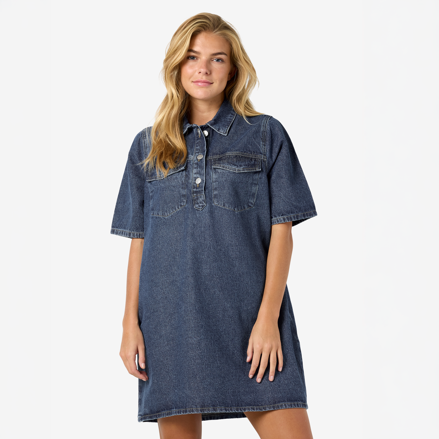 Noisy May INDIE Dame Kjole - Medium Blue Denim