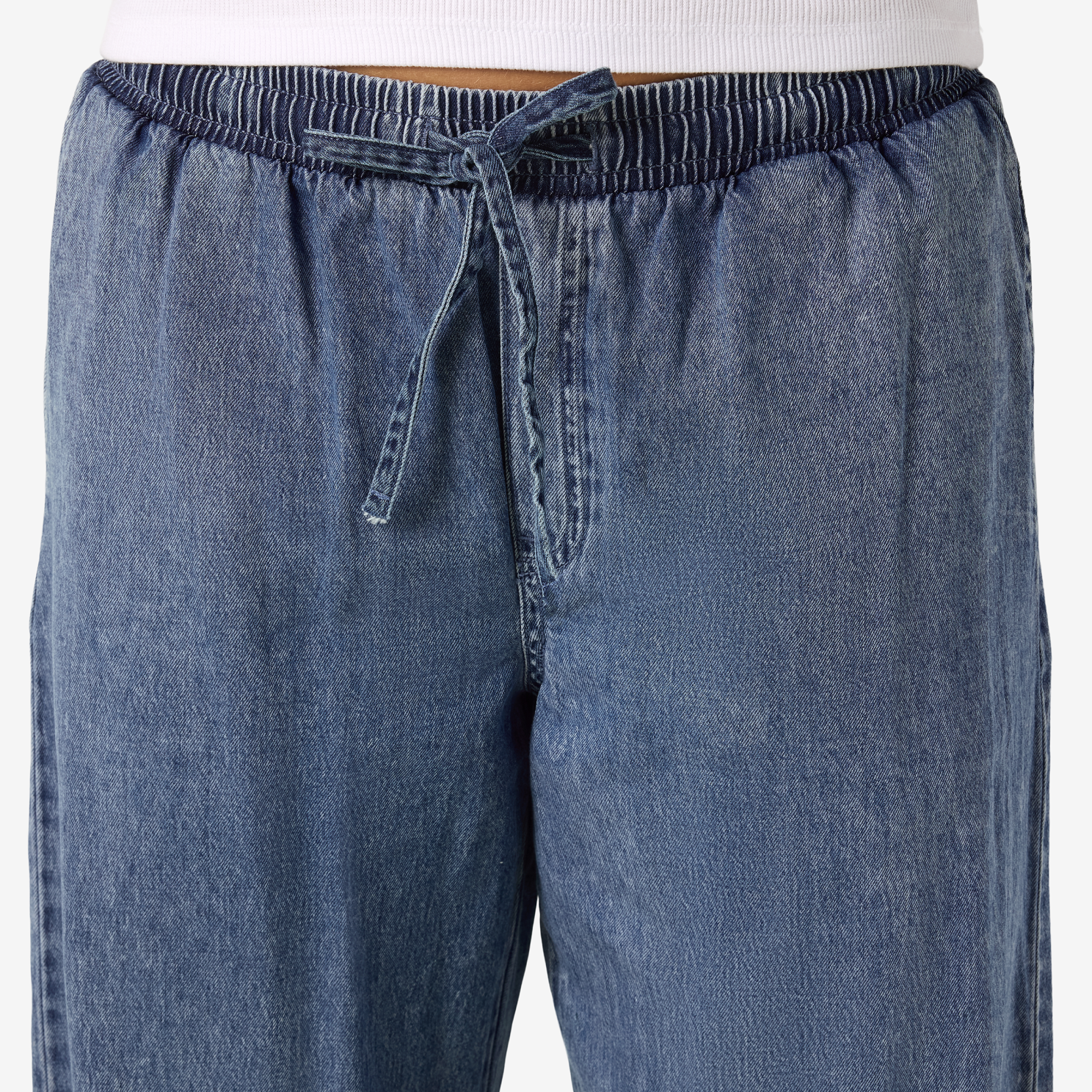 Noisy May Enza Dame Bukser - Medium Blue Denim